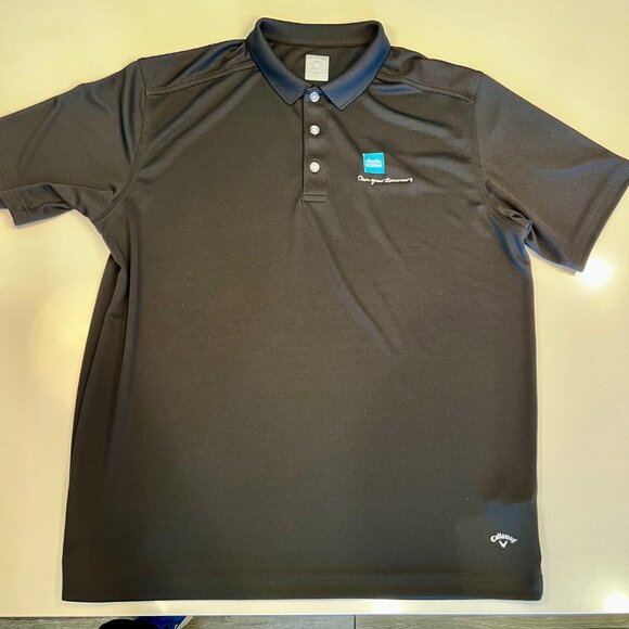 Calloway Opti-Dry Golf Polo, Black, Men's XL - Picture 2 of 3